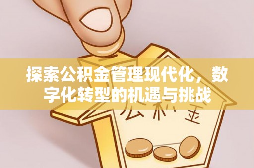 小港探索公积金管理现代化，数字化转型的机遇与挑战