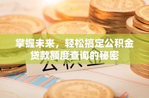 小港掌握未来，轻松搞定公积金贷款额度查询的秘密