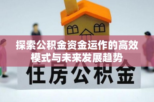 小港探索公积金资金运作的高效模式与未来发展趋势