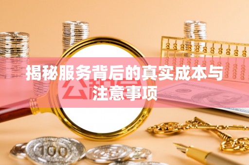 小港揭秘服务背后的真实成本与注意事项