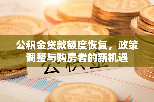 小港公积金贷款额度恢复，政策调整与购房者的新机遇