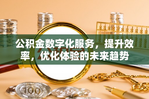 小港公积金数字化服务，提升效率，优化体验的未来趋势