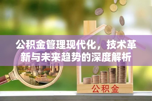 小港公积金管理现代化，技术革新与未来趋势的深度解析